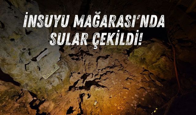 İnsuyu Mağarası'nda sular çekildi! Dilekler göl yerine kuru zemine düşüyor