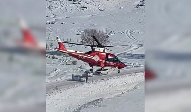 Tipiye rağmen hayat kurtaran uçuş: Kalp krizi geçiren adam hastaneye yetiştirildi