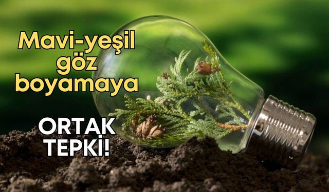 Mavi-yeşil göz boyamaya ortak tepki!