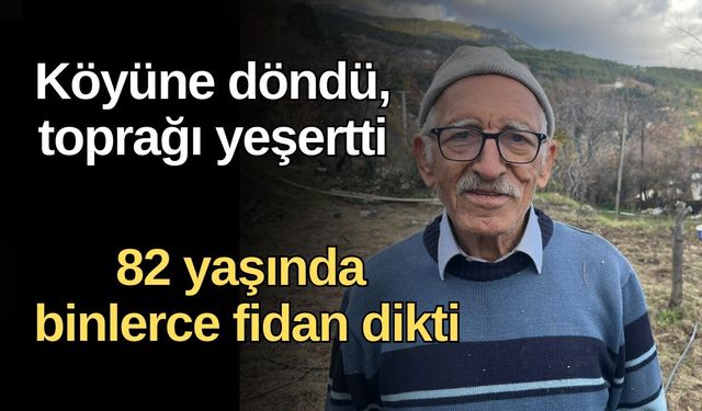 Köyüne döndü, toprağı yeşertti: 82 yaşında binlerce fidan dikti