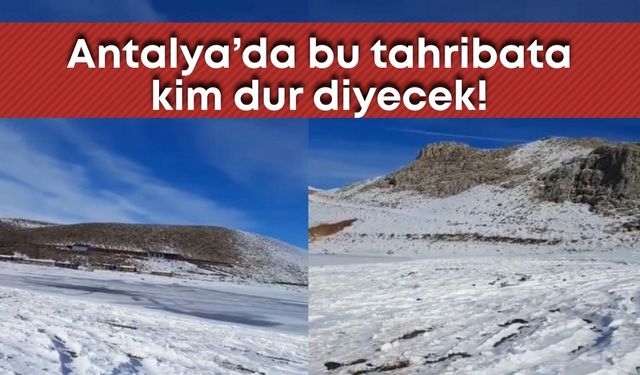 Antalya’da kar yağdı! Off-road tahribatı başladı