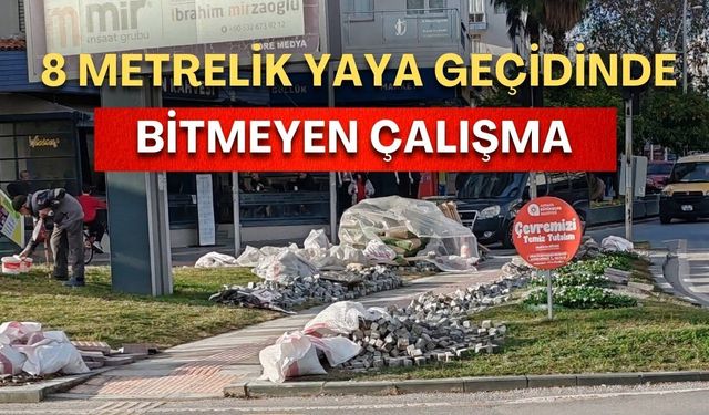 Antalya’da 8 metrelik yaya geçidinde bitmeyen çalışma!
