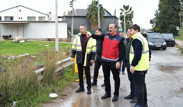 Konyaaltı’nda şiddetli yağışın ardından belediye teyakkuzda