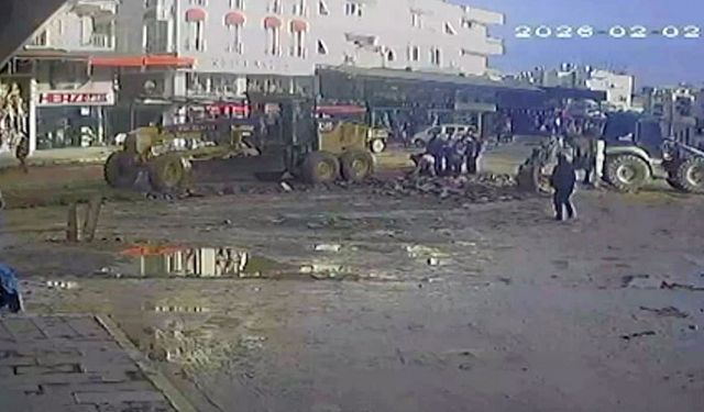 Serik’te belediye çalışanına dozer çarptı