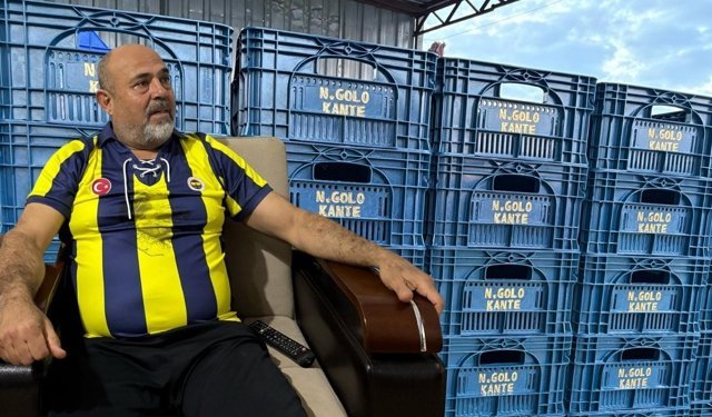 Fanatik Fenerbahçeli çiftçi, domates kasalarına 'N'Golo' yazdırdı