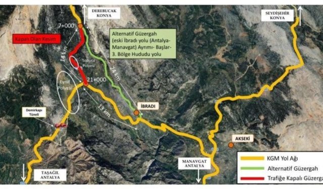 Yeni Antalya-Konya yolunun haritası paylaşıldı: Kritik 24 kilometrelik güzergâh