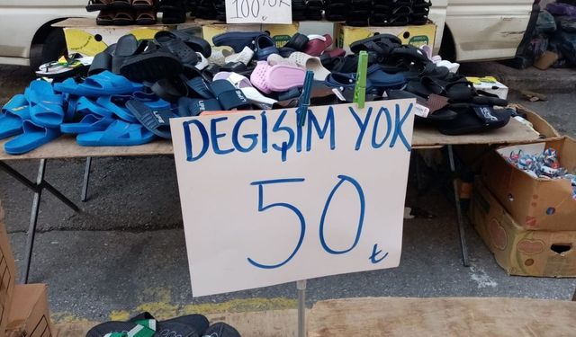 Antalya’nın giyimde en ucuz pazarı: Deniz terliği 50 TL!