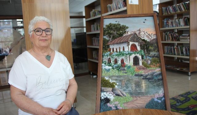 Kumlucalı sanatçı kırık camları sanata dönüştürüyor