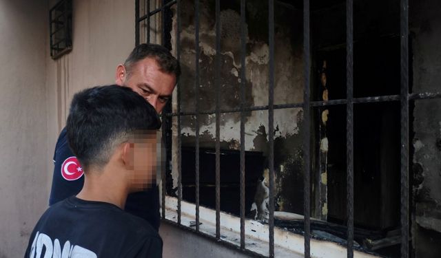 14 yaşındaki çocuk çakmakla oynarken evi yaktı!