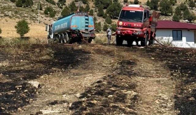 Alanya'da alev paniği! Yayladan dumanlar yükseldi