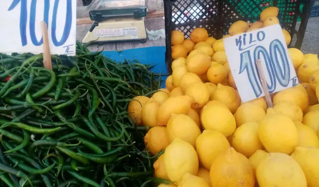 Antalya'da pazarda fiyatlar cep yakıyor! Limon 100 TL, fasulye 150 TL oldu