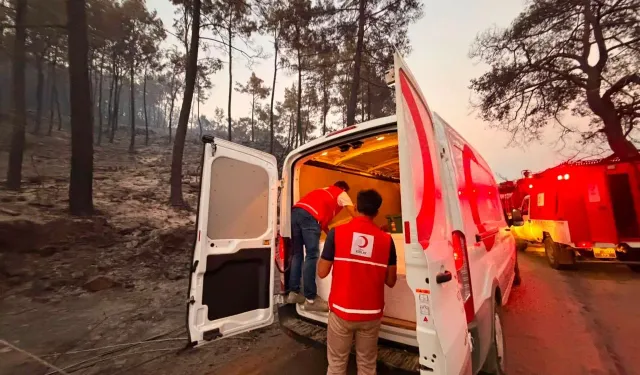 Kızılay'dan Kumluca'daki orman yangınına destek