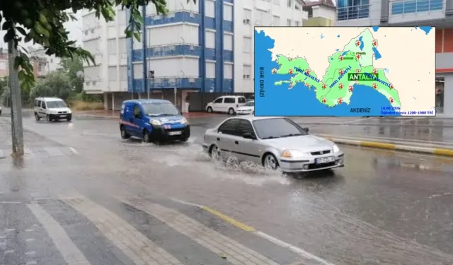 Antalya’da sağanak alarmı! Meteoroloji 6 ilçeyi uyardı