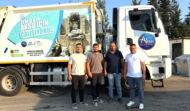 Aksu Belediyesi’nden Korkuteli’ye çöp kamyonu desteği
