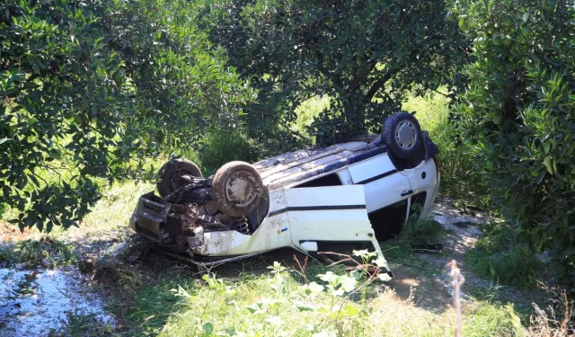 Kediye çarpmamak için manevra yaptı, takla atarak ters döndü