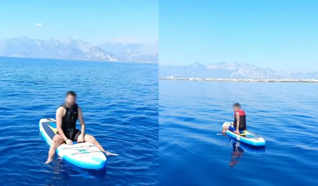 Konyaaltı’ndan açıldılar, denizin ortasında mahsur kaldılar