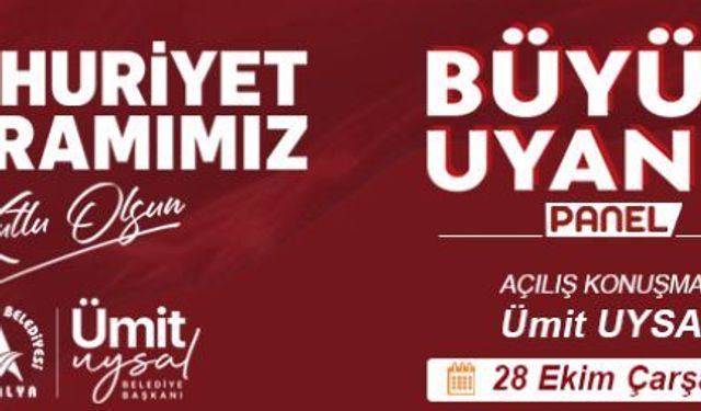 MURATPAŞA BELEDİYESİ'NDEN BÜYÜK UYANIŞ PANEL DUYURUSU