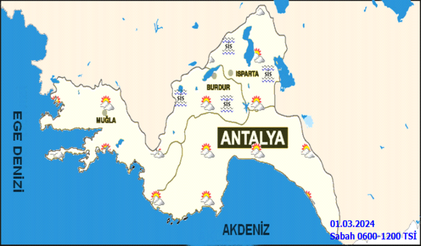 1 Mart Cuma günü Antalya hava durumu nasıl olacak?