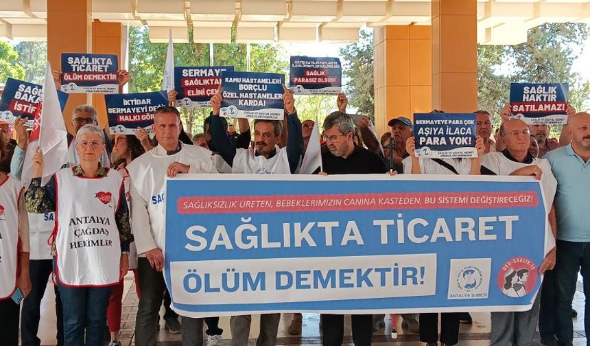 Antalya’nın sağlık sendikaları Yenidoğan çetesine karşı SES yükseltti