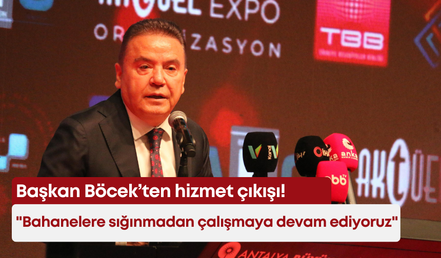Başkan Böcek’ten hizmet çıkışı! "Bahanelere sığınmadan çalışmaya devam ediyoruz"