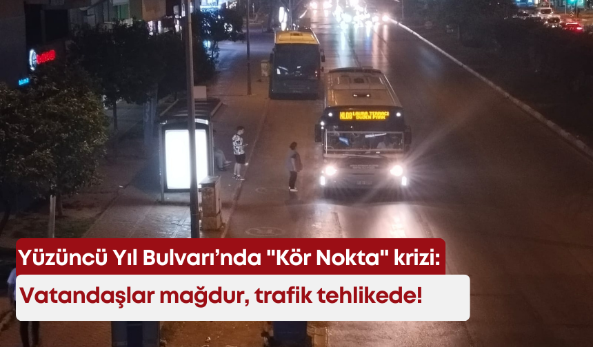 Antalya Yüzüncü Yıl Bulvarı’nda aylardır park halindeki otobüs, kazaya davetiye çıkarıyor!