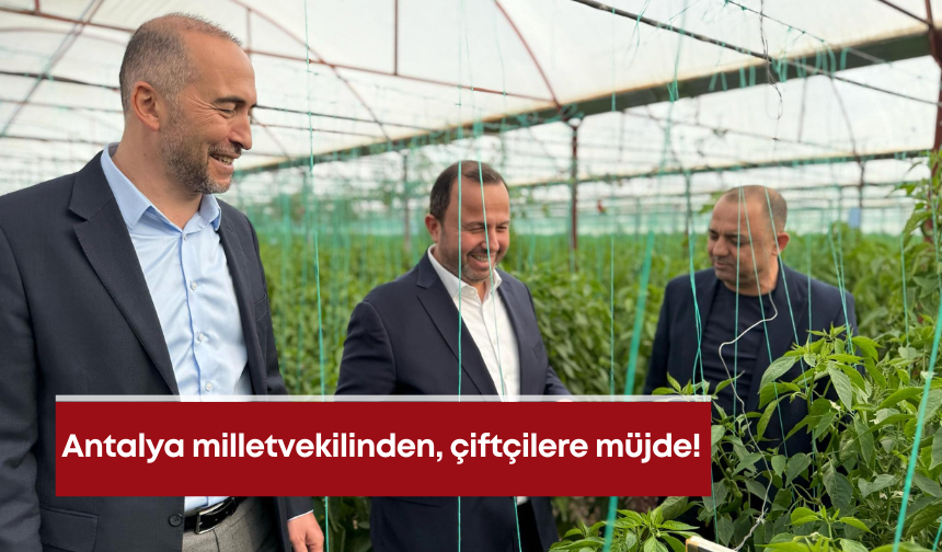 AK Parti Antalya Milletvekilinden çiftçilere müjde!