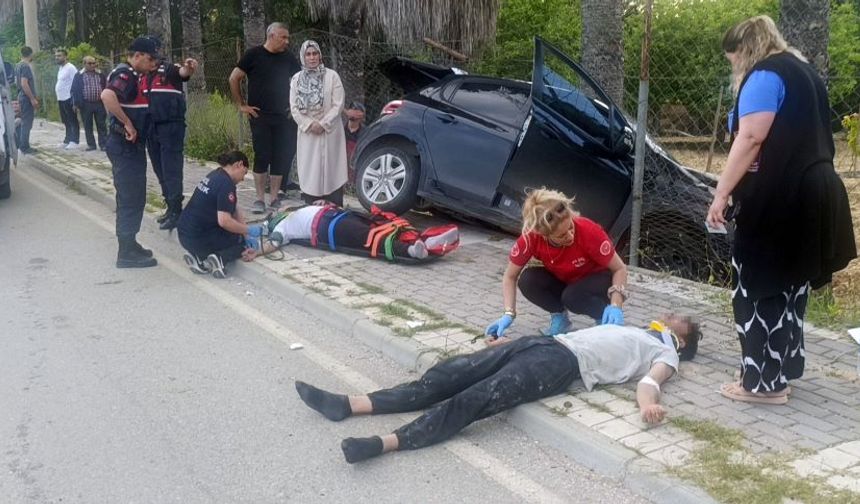 Manavgat'ta 14 yaşındaki çocuğun kullandığı araç kontrolden çıktı!