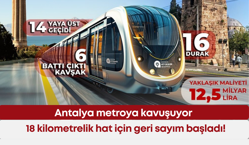 Antalya metroya kavuşuyor: 18 kilometrelik hat için geri sayım başladı!