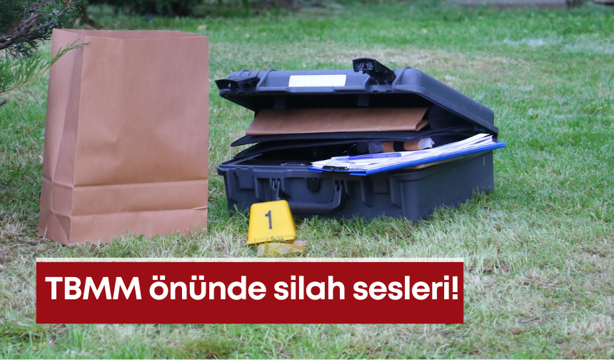 TBMM önünde silah sesleri!
