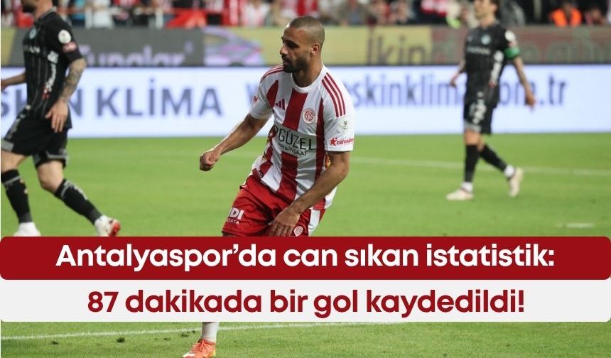 Antalyaspor’da can sıkan istatistik: 87 dakikada bir gol kaydedildi!