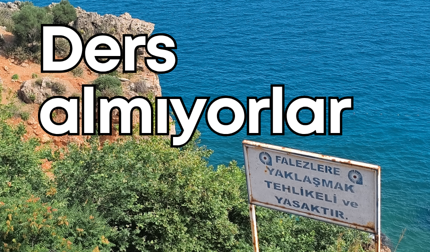 Antalya’da falezlerden tehlikeli atlayışlar devam ediyor