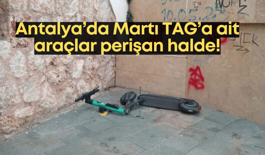 Antalya’da Martı TAG’a ait araçlar perişan halde!