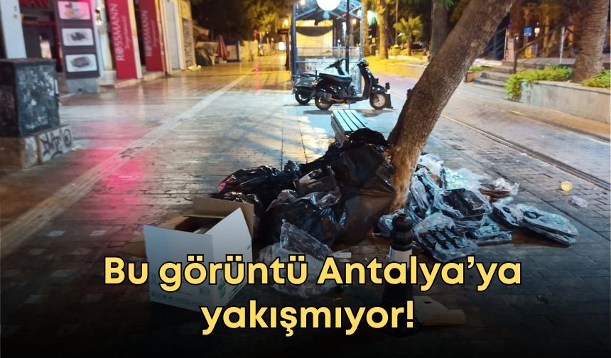 Bu görüntü Antalya’ya yakışmıyor! Turizmin merkezinde çöp rezaleti