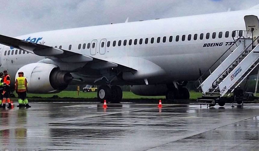 Antalya uçağı pistten çıktı, havada kriz yarattı!