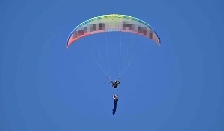 Babadağ'da İranlı jimnastikçiden nefes kesen gösteri!