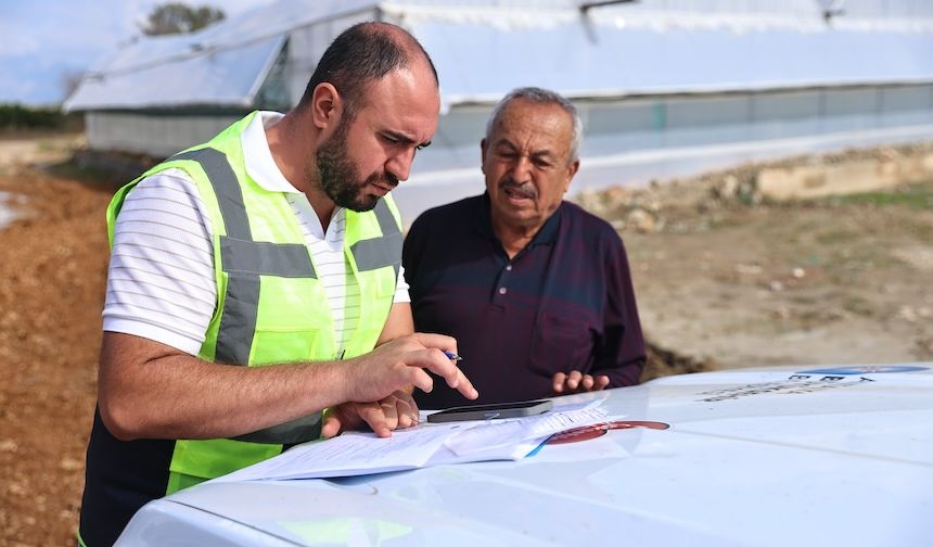 Serik'te fırtına sonrası hasar tespiti başladı