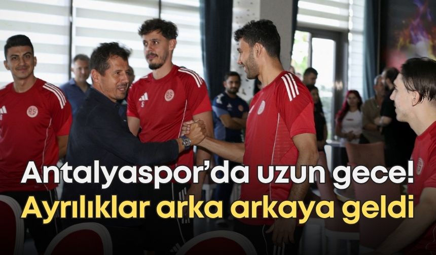 Antalyaspor’da uzun gece! Ayrılıklar arka arkaya geldi