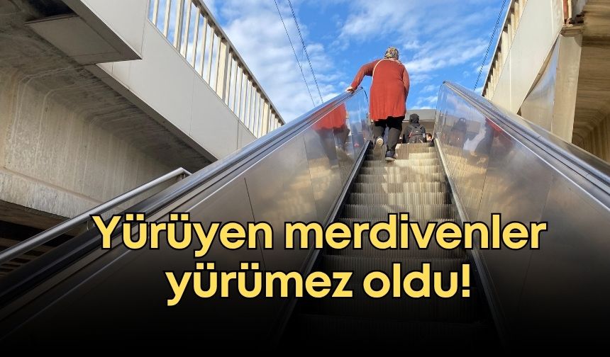 Yürüyen merdivenler yürümez oldu! Tramvay durağında günlerdir süren çile
