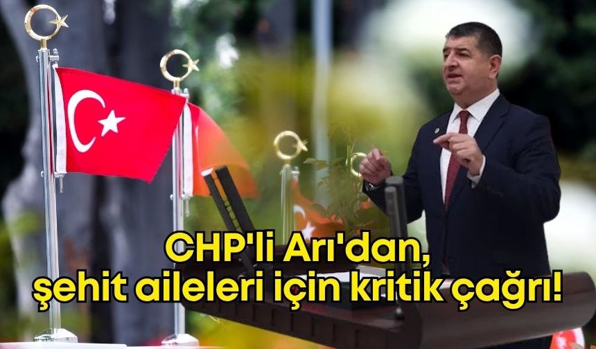 CHP'li Cavit Arı'dan şehit aileleri için kritik çağrı!