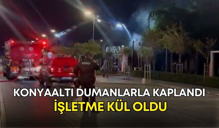 Konyaaltı dumanlarla kaplandı! Koca işletme kül oldu