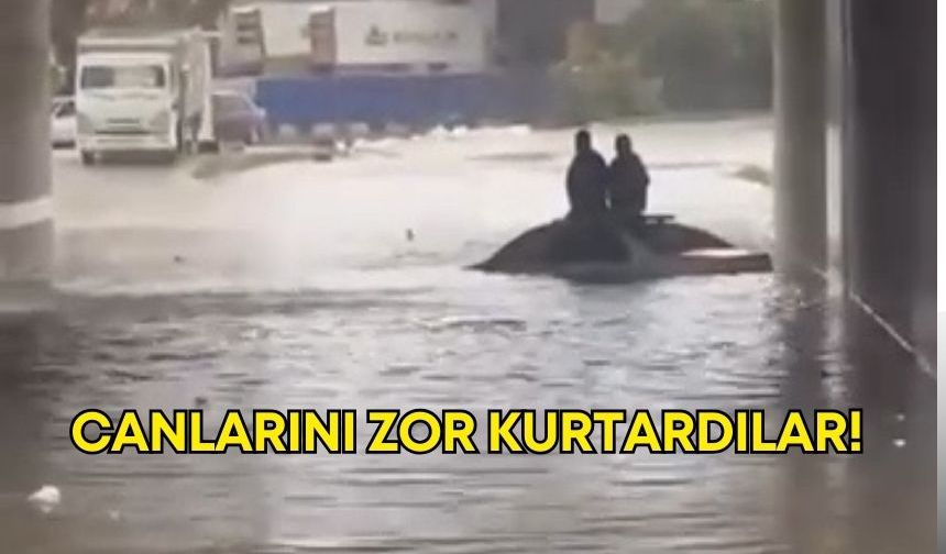 Demre’de sağanak felaketi: Alt geçitte araç mahsur kaldı