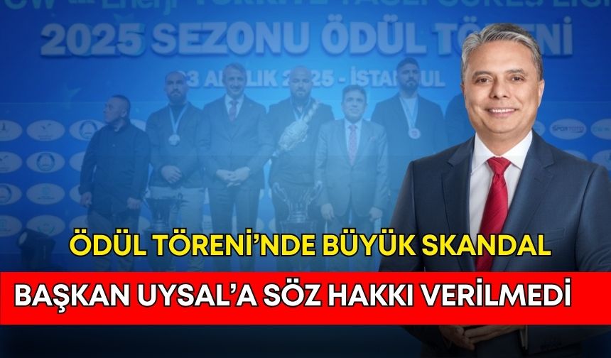 Yağlı Güreş Ödül Töreni’nde büyük skandal! Başkan Uysal’a söz hakkı verilmedi