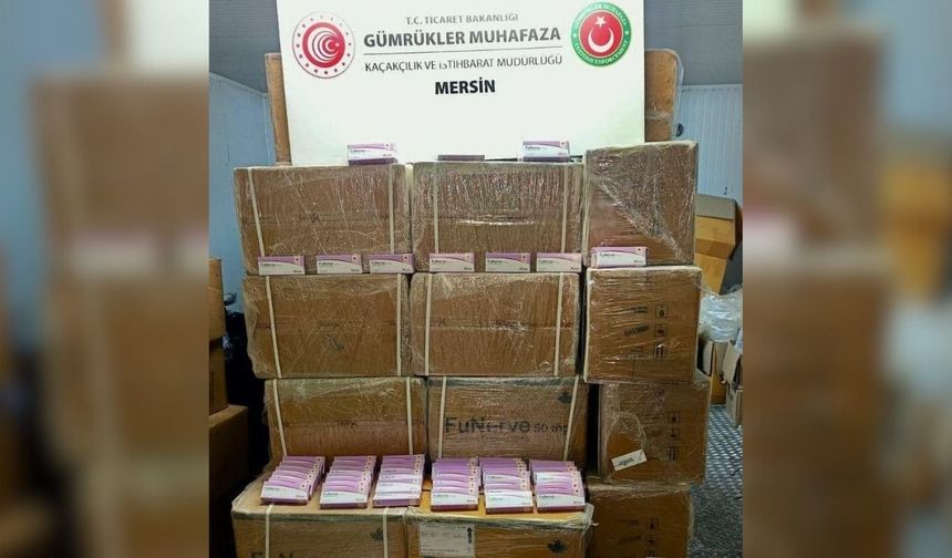Mersin Limanı'nda 280 bin sentetik hap ele geçirildi