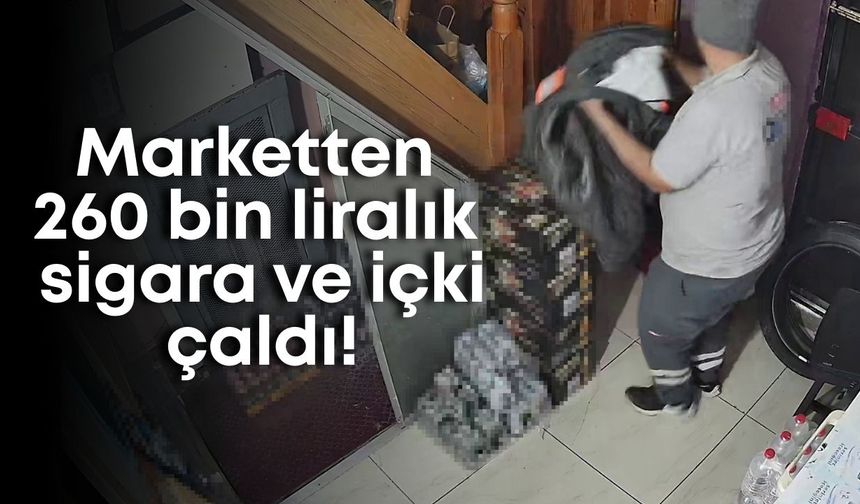 Antalya'da belediye işçisi marketle samimiyet kurup 250 bin liralık ürün çaldı!