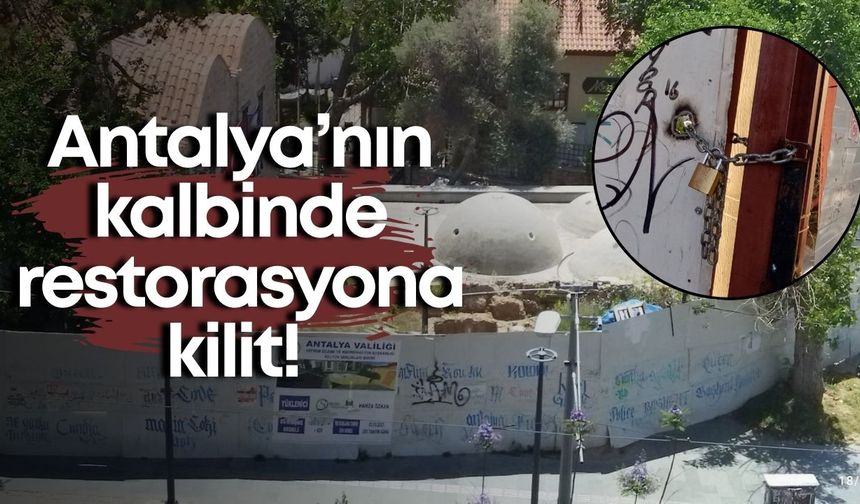 Antalya’nın kalbinde restorasyona kilit! 768 yıllık tarihi hamam kaderine terk edildi