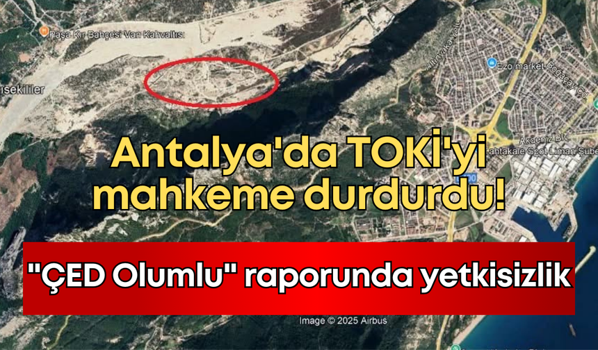 Antalya'da TOKİ'yi mahkeme durdurdu! "ÇED Olumlu" raporunda yetkisizlik
