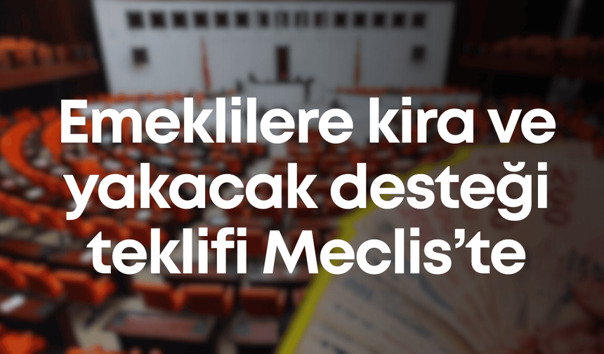 Emeklilere kira ve yakacak desteği teklifi Meclis’te