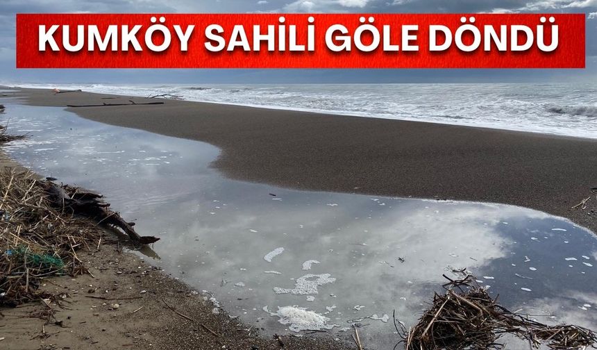 Antalya’da deniz taştı! Kumköy Sahili göle döndü