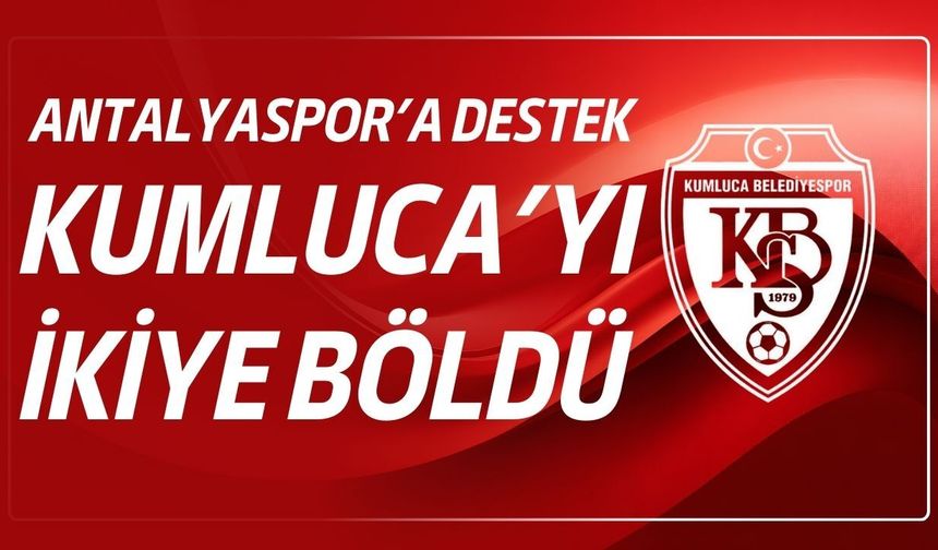 Kumluca Belediyespor’un 100 bin TL’lik bağışı tartışma yarattı