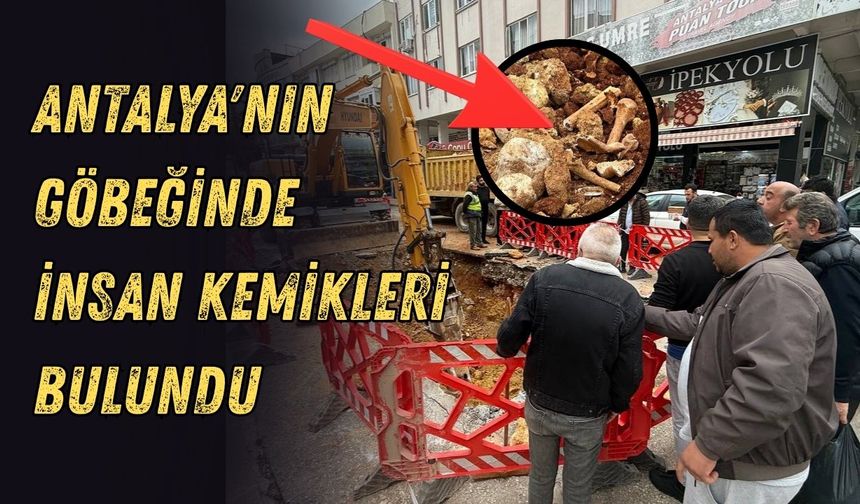 Antalya'nın göbeğinde insan kemikleri bulundu!